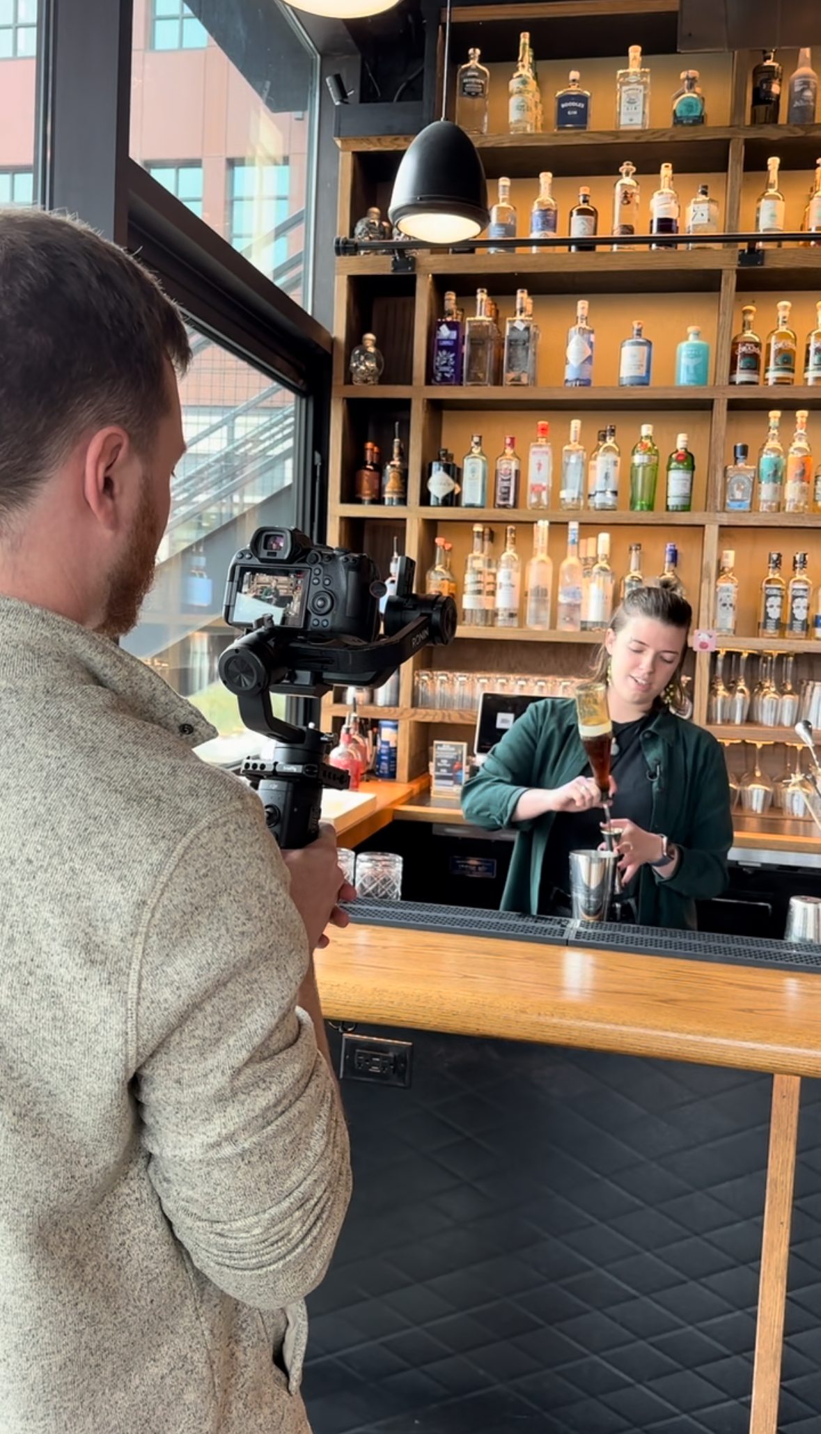 Wilbert's lead videographer capturing content at Fenton